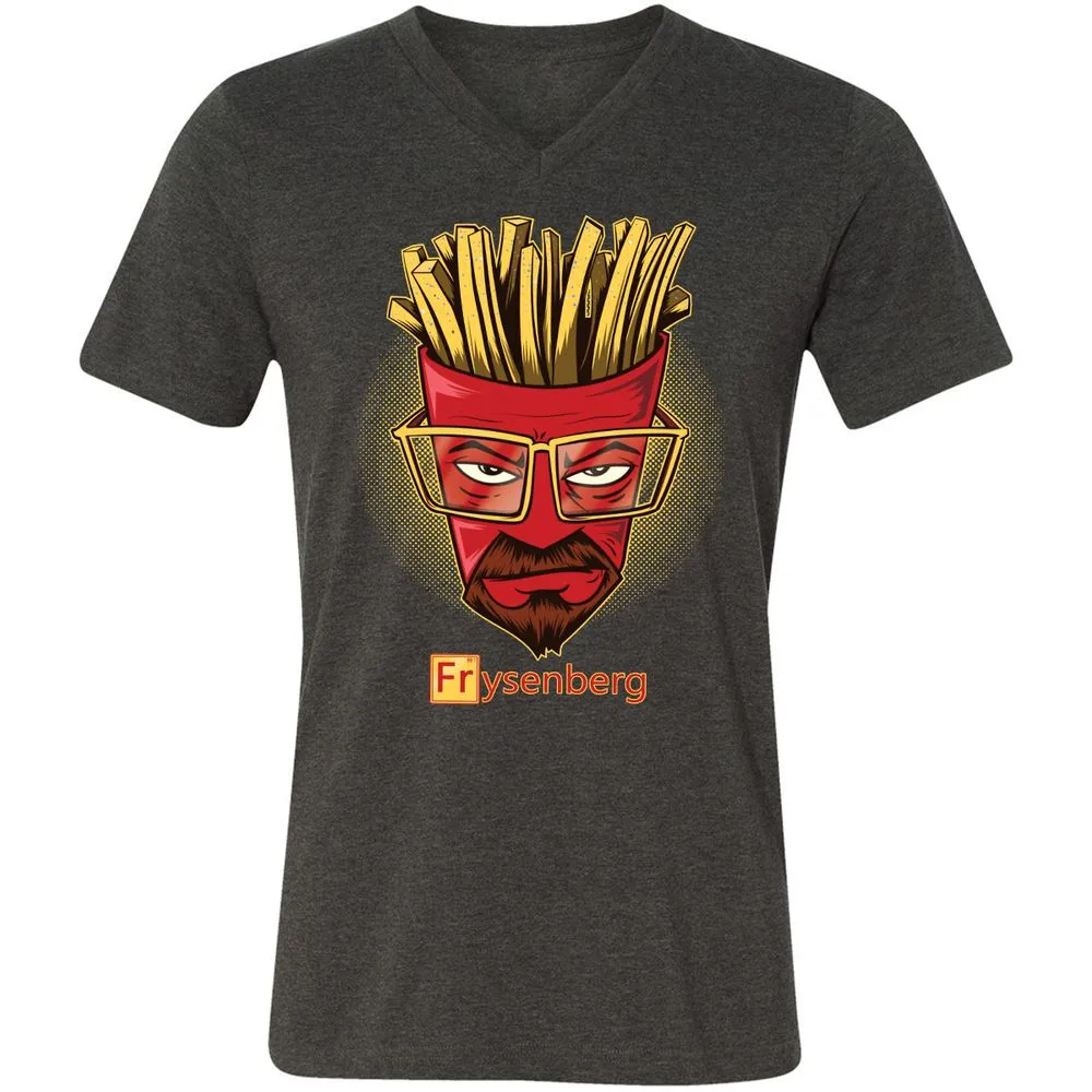 Unisex V-Neck T-Shirt - 5U11GV9D - Dark Grey Heather - 8