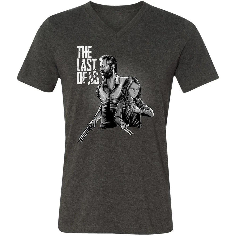 Unisex V-Neck T-Shirt - FH7VX7VY - Dark Grey Heather - 8