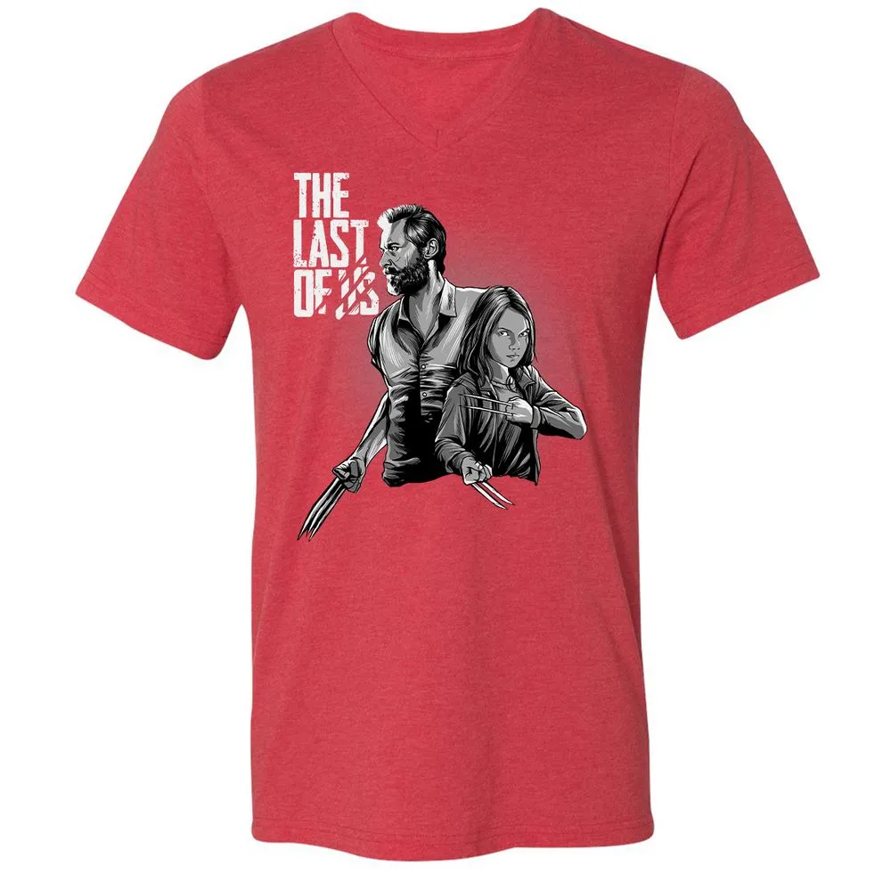 Unisex V-Neck T-Shirt - FH7VX7VY - Heather Red - 16