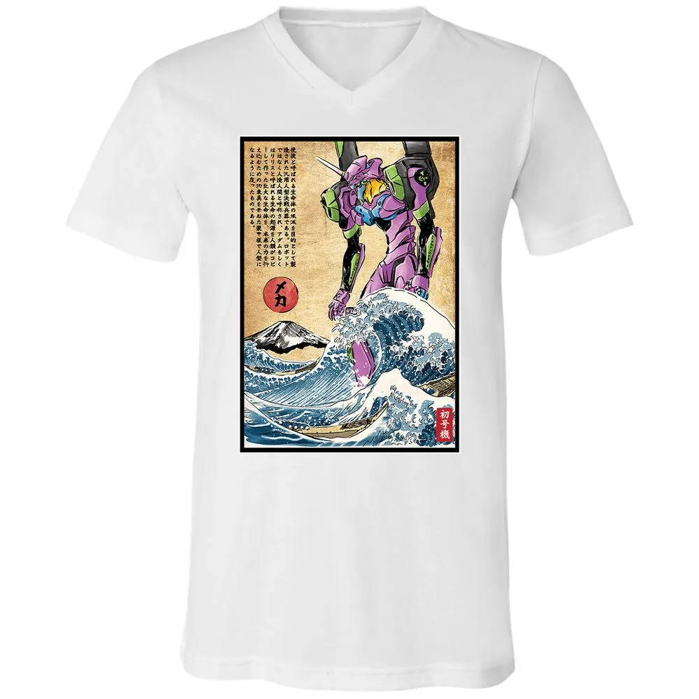 Unisex V-Neck T-Shirt - F3X4EJYL - White - 5