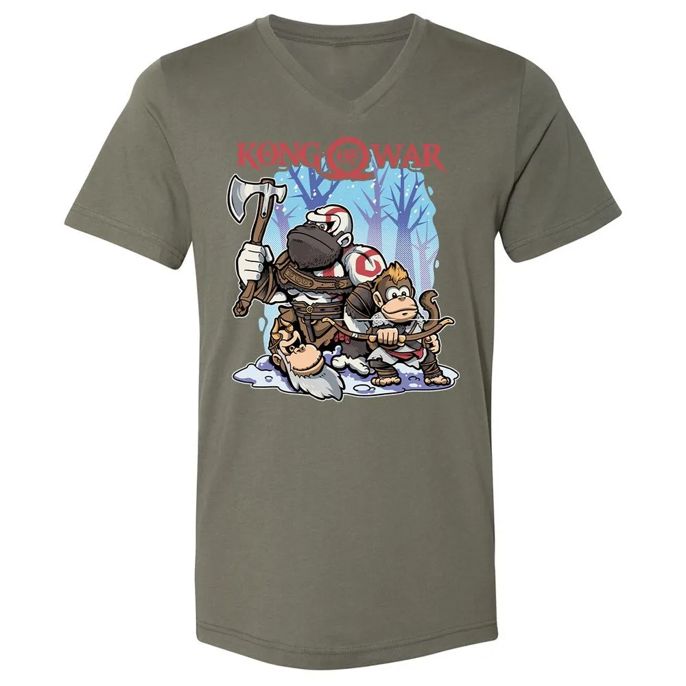 Unisex V-Neck T-Shirt - QL5ATRXK - Military Green - 10