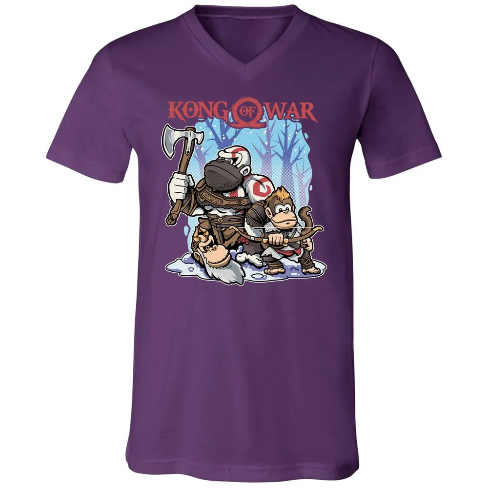Unisex V-Neck T-Shirt - QL5ATRXK - Team Purple - 9