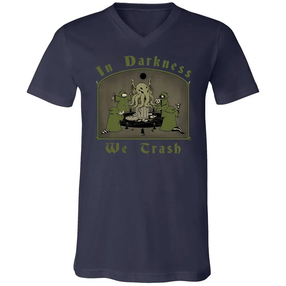 Unisex V-Neck T-Shirt - QNG7V1YQ - Navy - 2