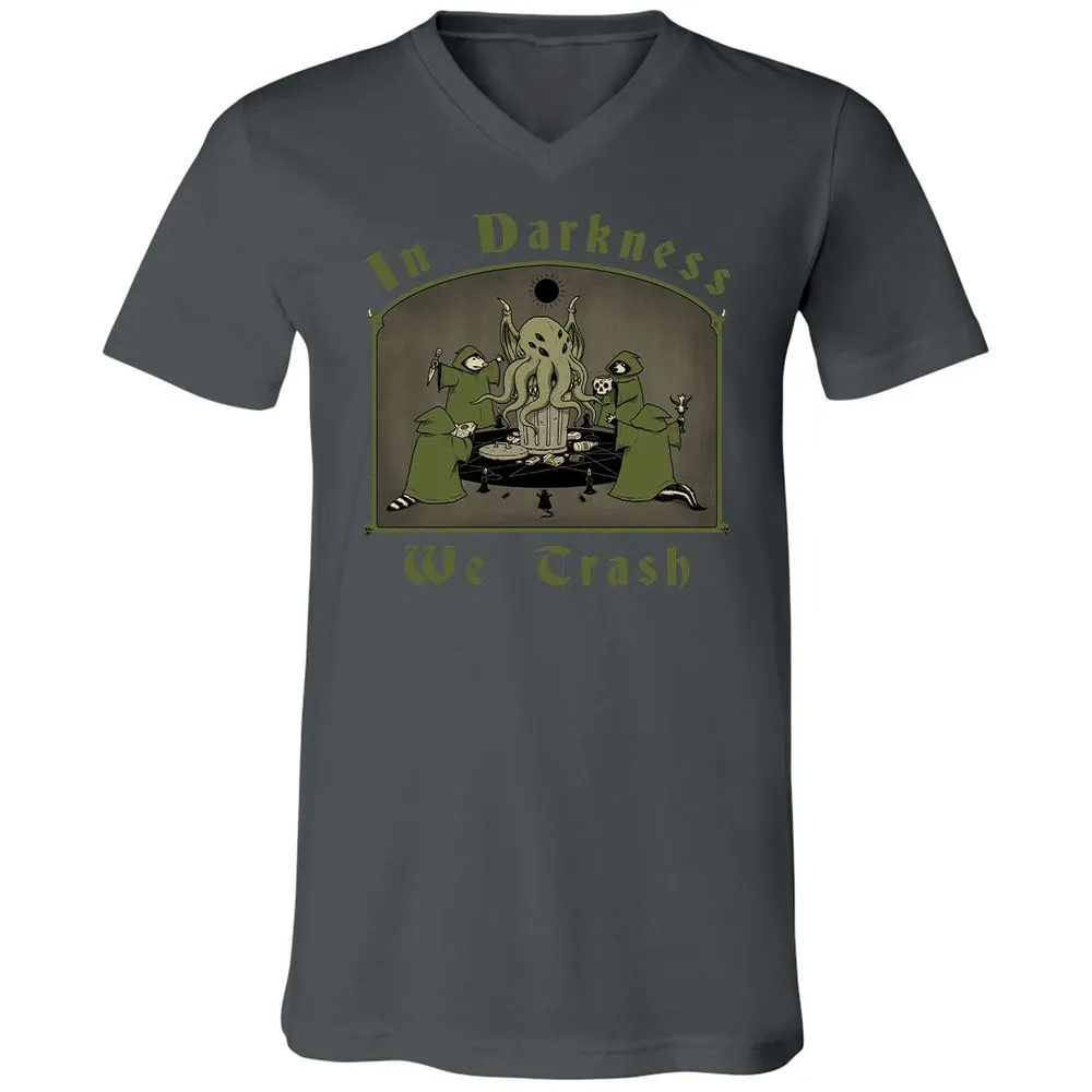 Unisex V-Neck T-Shirt - QNG7V1YQ - Asphalt - 12