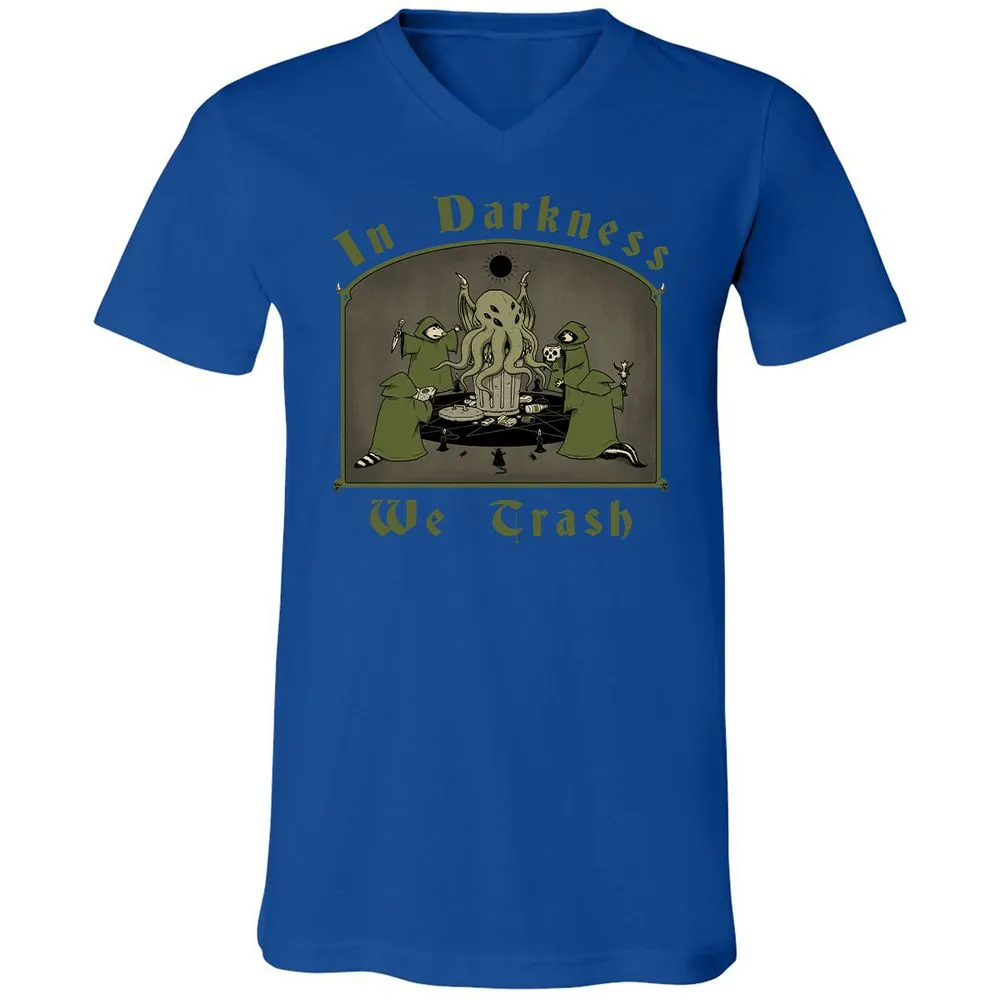 Unisex V-Neck T-Shirt - QNG7V1YQ - True Royal - 4