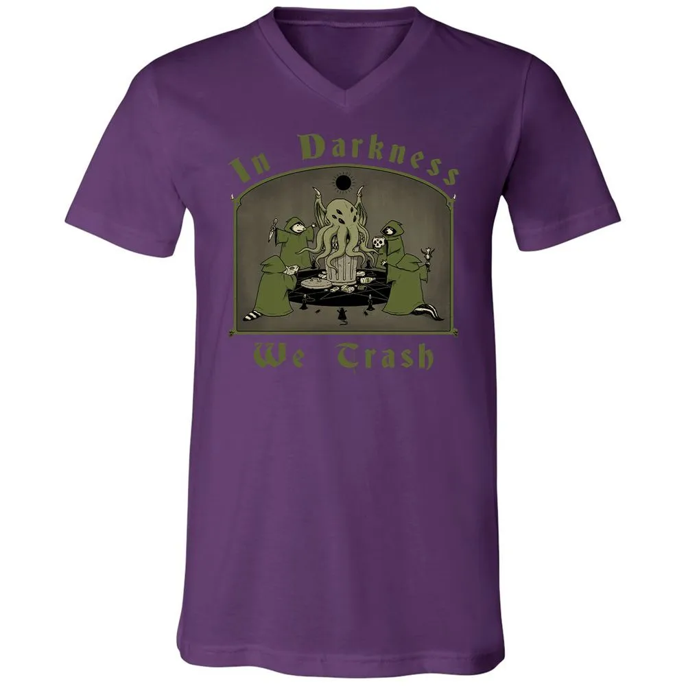 Unisex V-Neck T-Shirt - QNG7V1YQ - Team Purple - 9