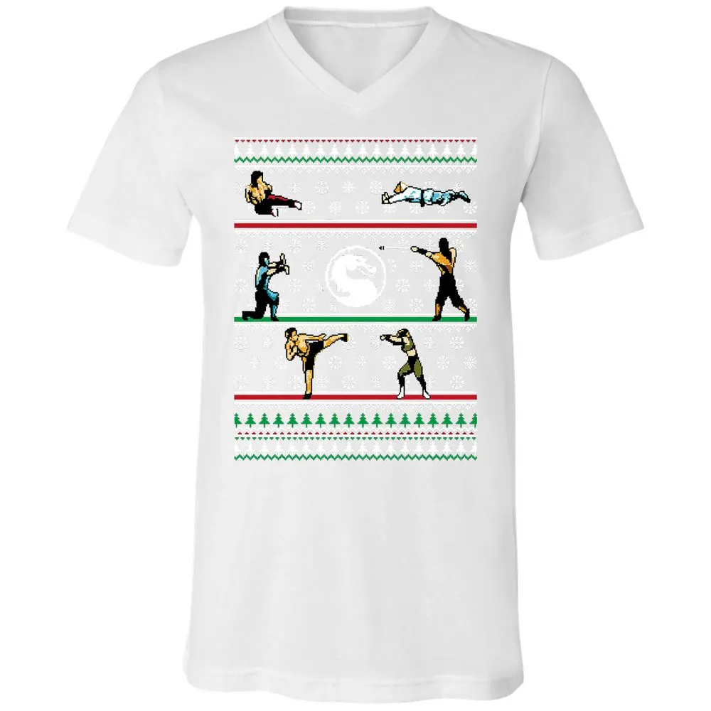 Unisex V-Neck T-Shirt - FEUL3ETK - White - 5