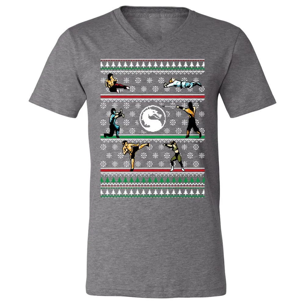Unisex V-Neck T-Shirt - FEUL3ETK - Deep Heather - 13