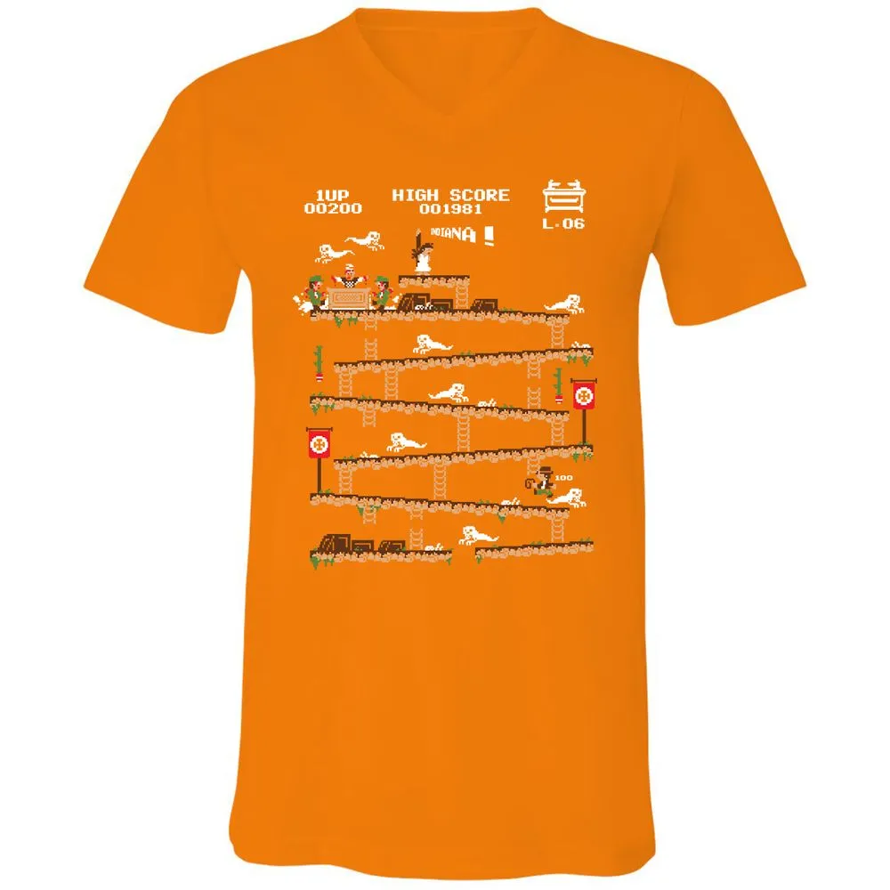 Unisex V-Neck T-Shirt - 34H8G4Y3 - Orange - 11