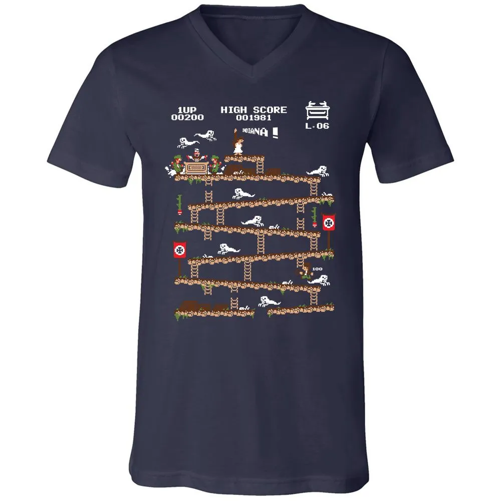 Unisex V-Neck T-Shirt - 34H8G4Y3 - Navy - 2