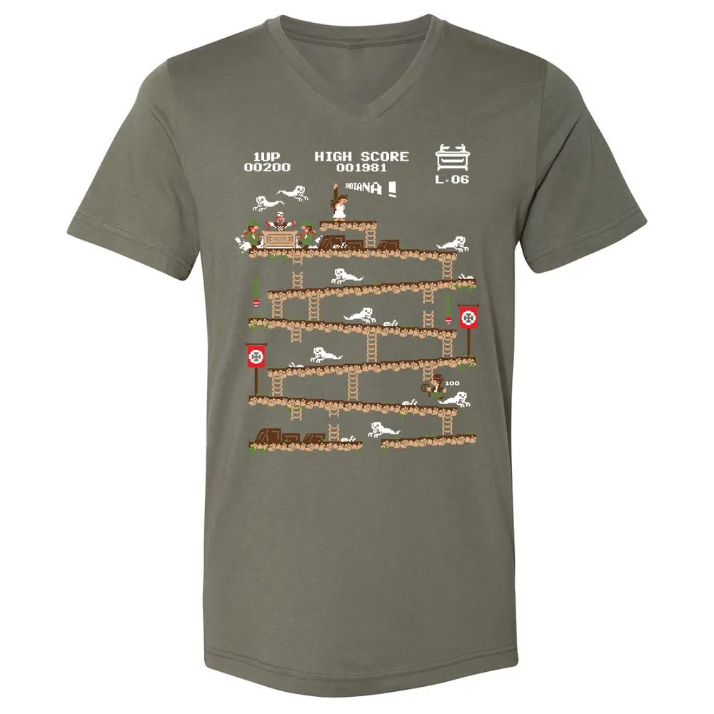 Unisex V-Neck T-Shirt - 34H8G4Y3 - Military Green - 10