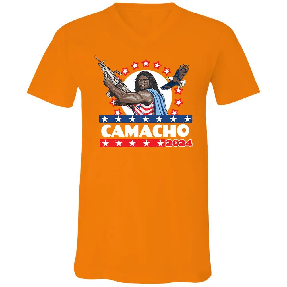 Unisex V-Neck T-Shirt - JTFYLMVE - Orange - 11