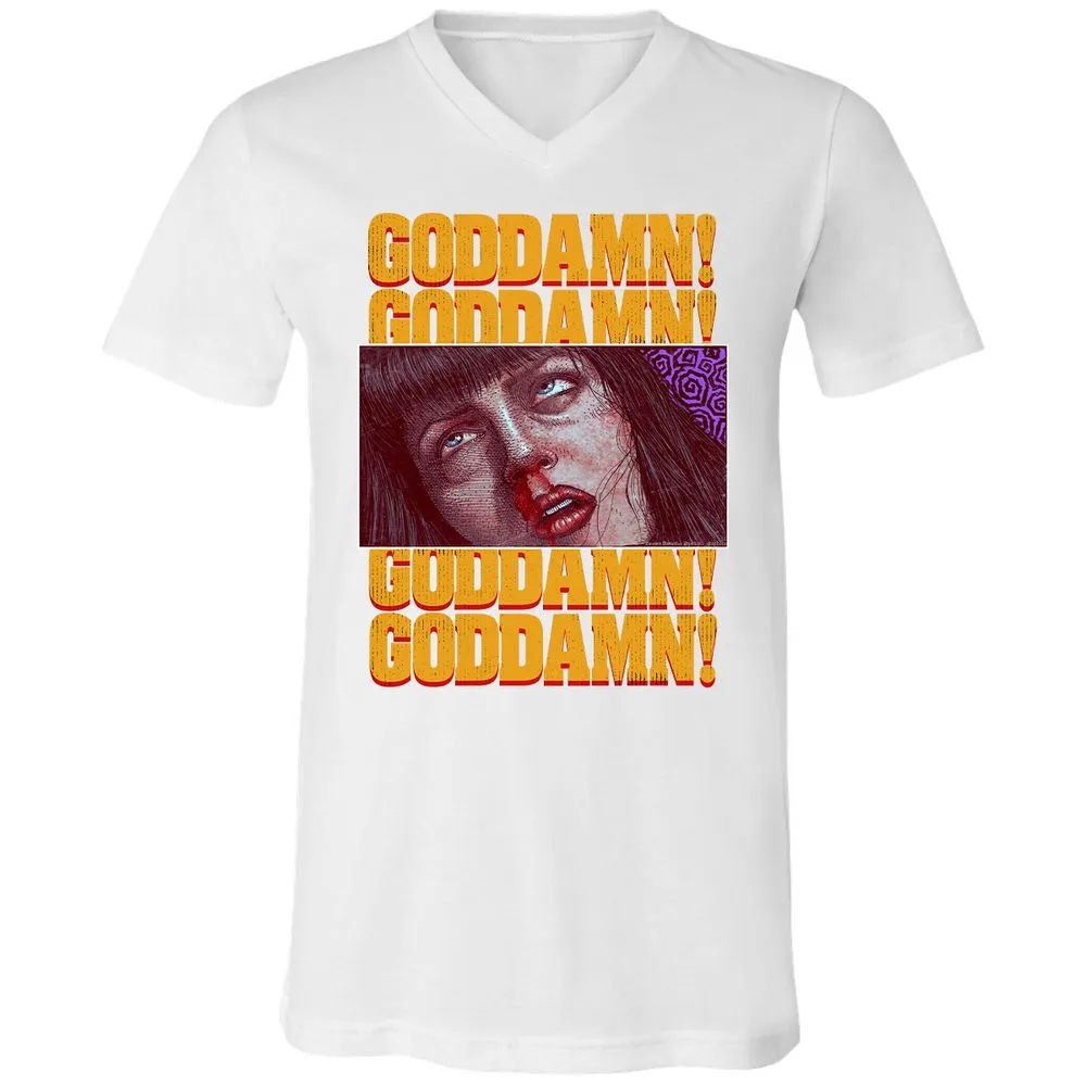 Unisex V-Neck T-Shirt - A4VPZZ6E - White - 5