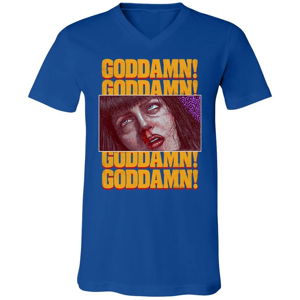 Unisex V-Neck T-Shirt - A4VPZZ6E - True Royal - 4
