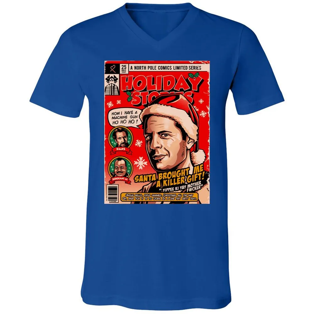 Unisex V-Neck T-Shirt - B8TQ1C52 - True Royal - 4