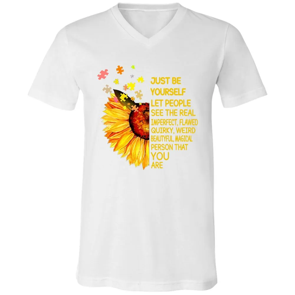 Unisex V-Neck T-Shirt - MM3Y337K - White - 5
