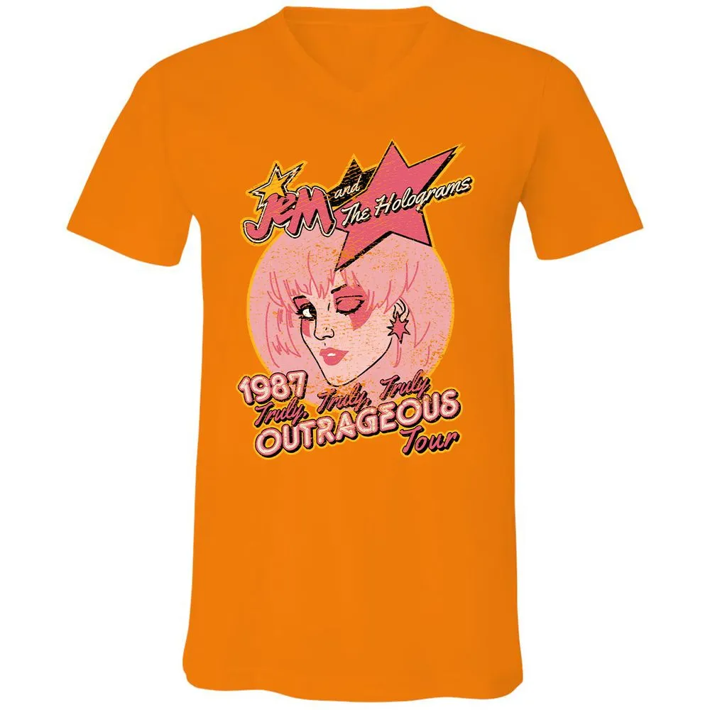 Unisex V-Neck T-Shirt - 4Y2HTL2P - Orange - 11