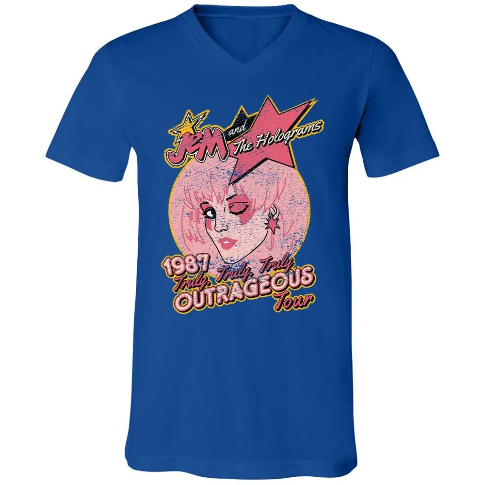 Unisex V-Neck T-Shirt - 4Y2HTL2P - True Royal - 4