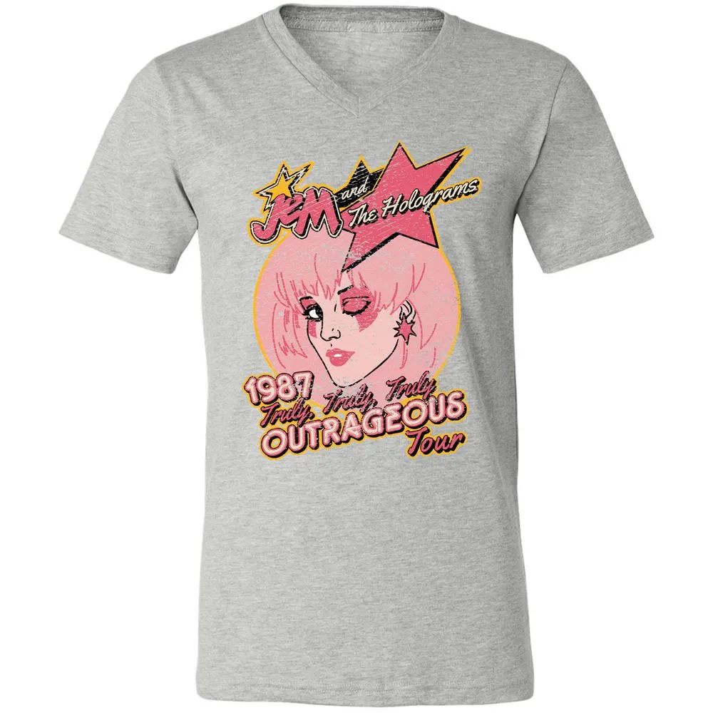 Unisex V-Neck T-Shirt - 4Y2HTL2P - Athletic Heather - 7