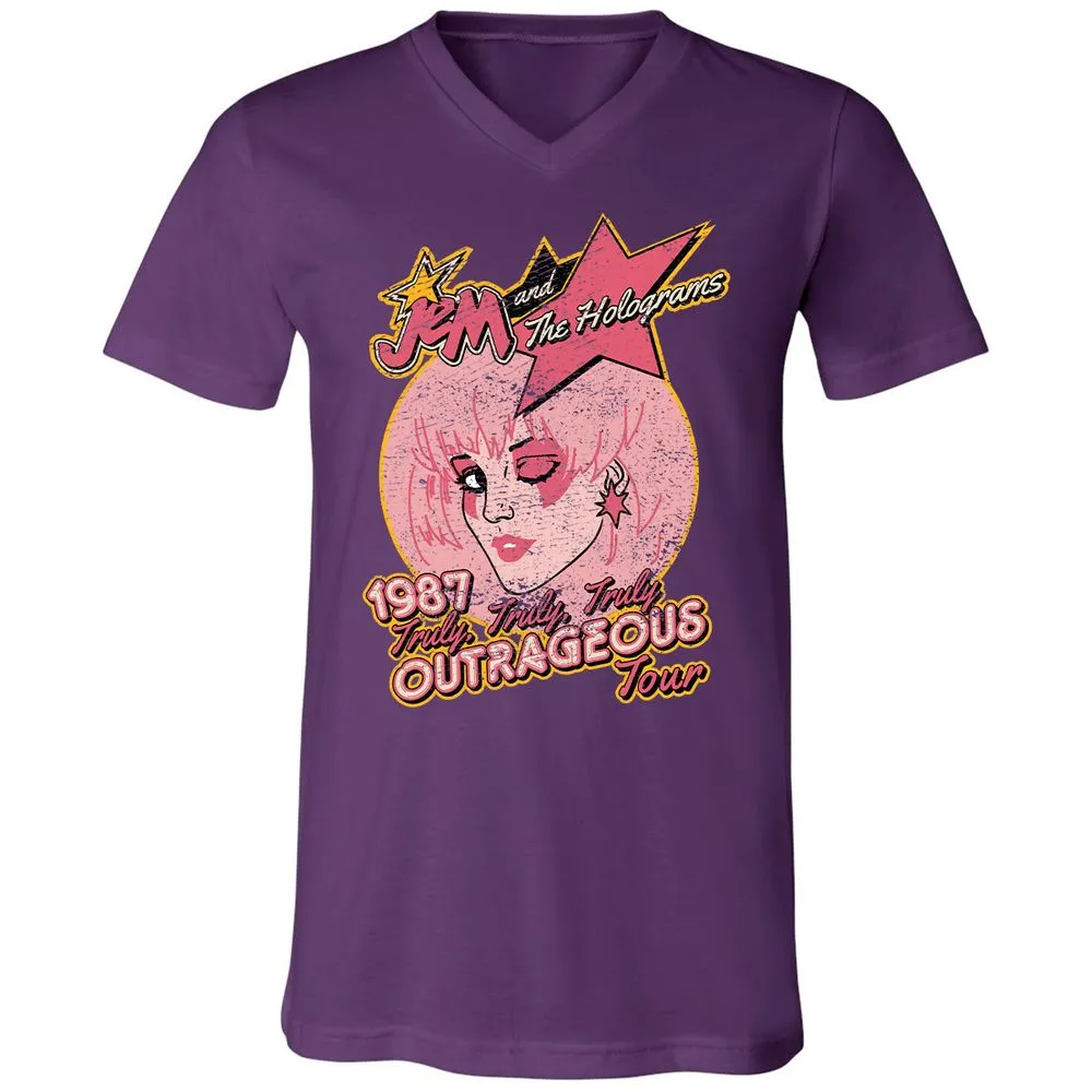 Unisex V-Neck T-Shirt - 4Y2HTL2P - Team Purple - 9