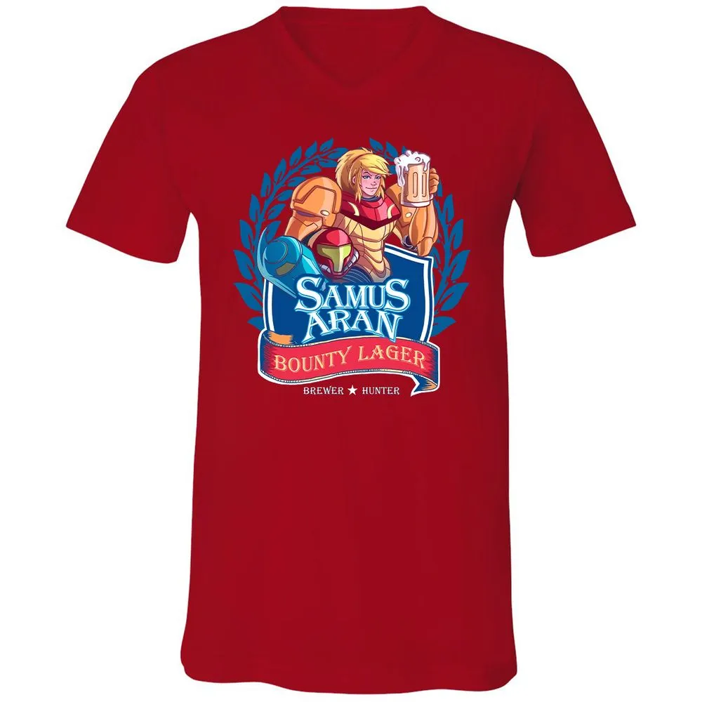 Unisex V-Neck T-Shirt - ZVN2KC5K - Red - 3