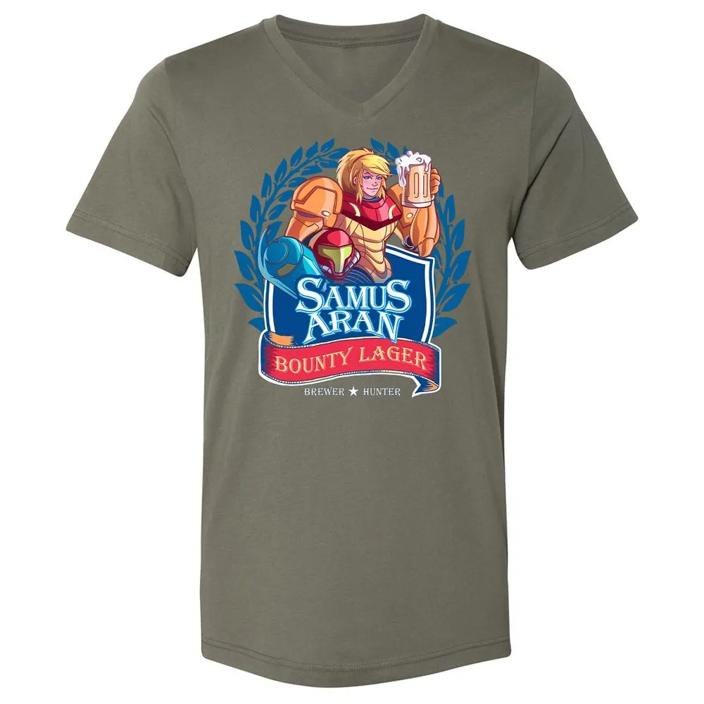Unisex V-Neck T-Shirt - ZVN2KC5K - Military Green - 10