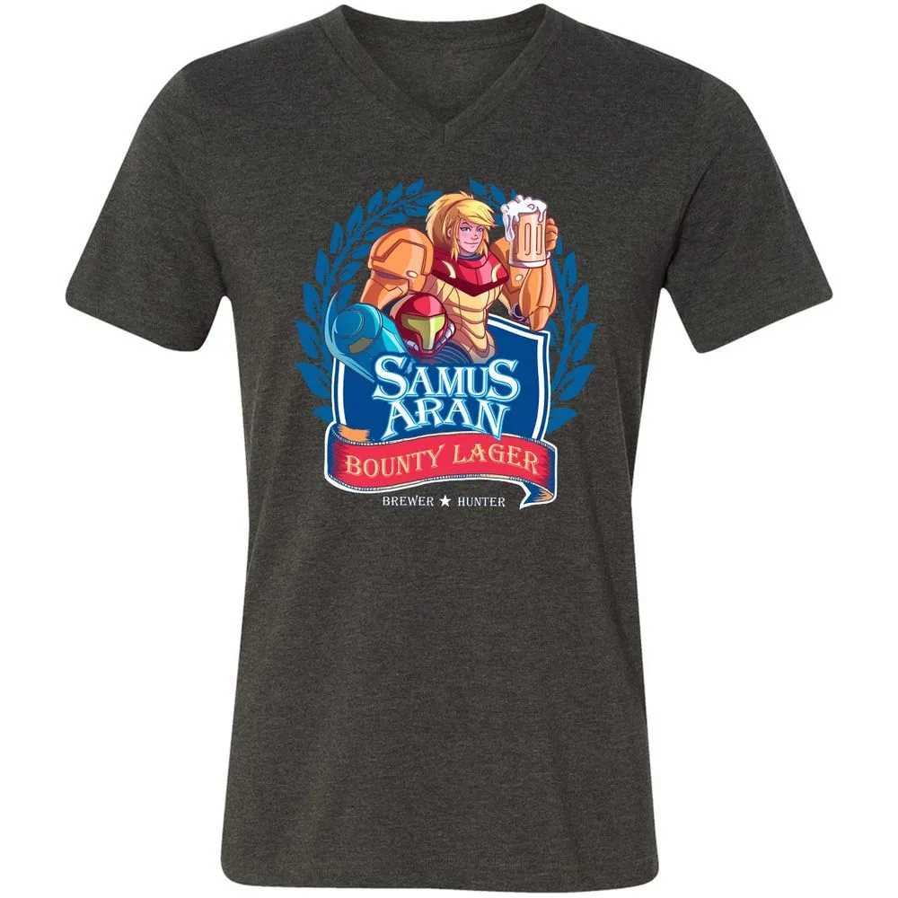 Unisex V-Neck T-Shirt - ZVN2KC5K - Dark Grey Heather - 8