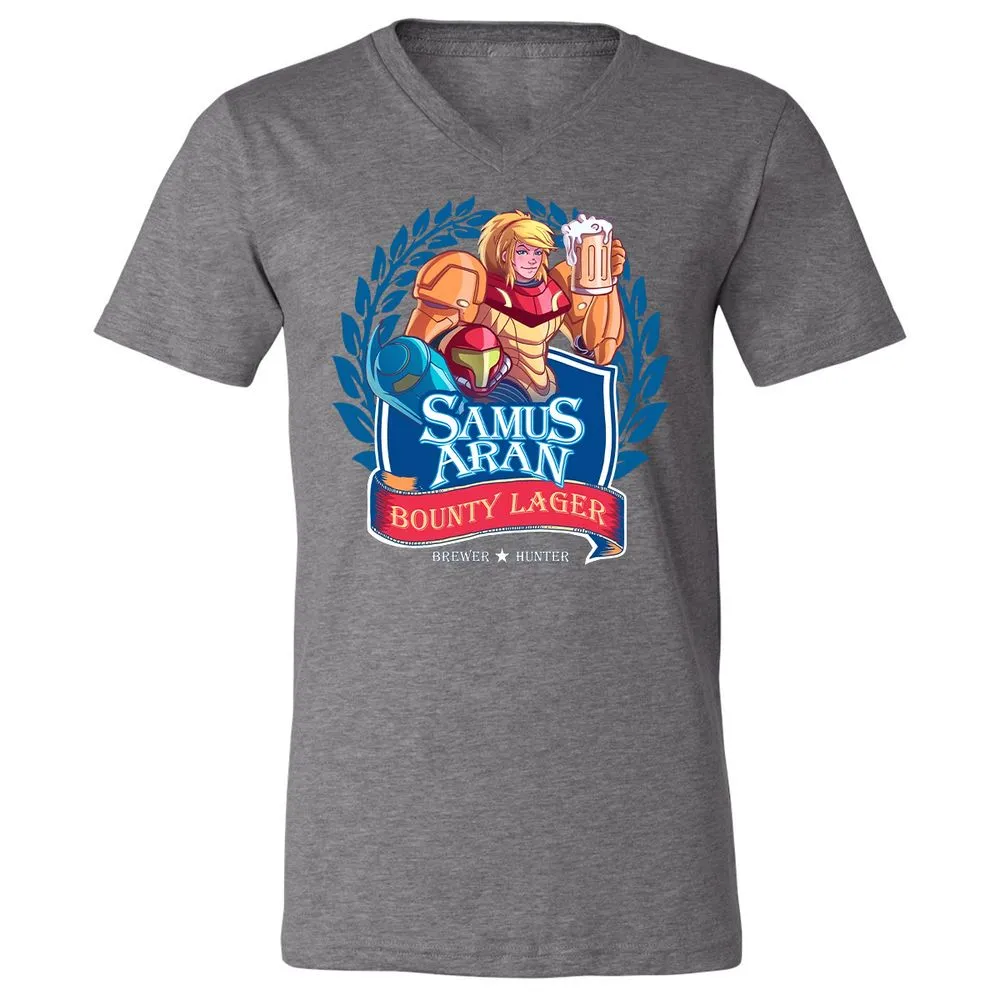 Unisex V-Neck T-Shirt - ZVN2KC5K - Deep Heather - 13