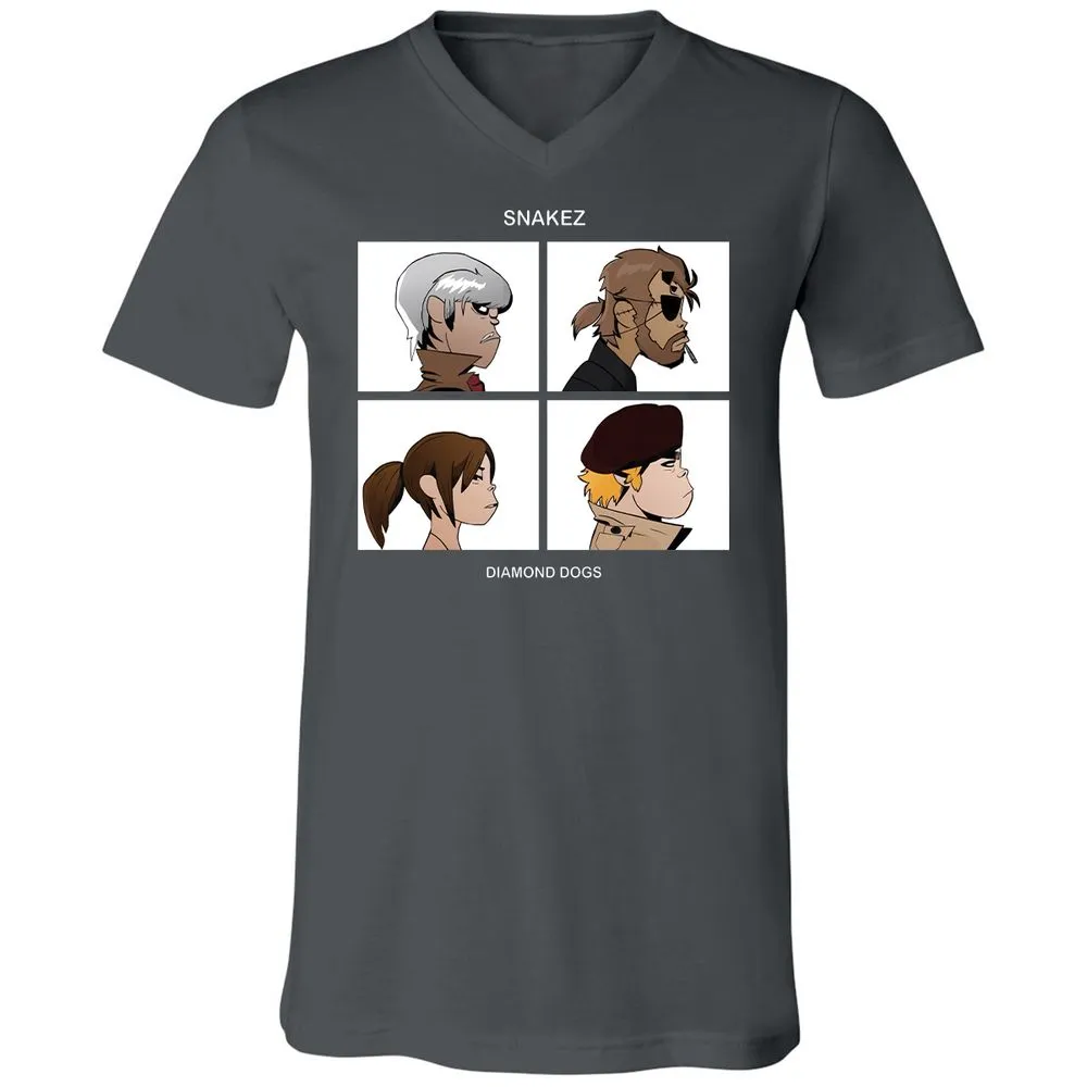 Unisex V-Neck T-Shirt - WNNAP6TC - Asphalt - 12