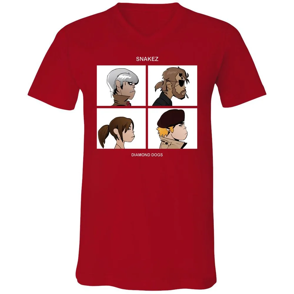 Unisex V-Neck T-Shirt - WNNAP6TC - Red - 3
