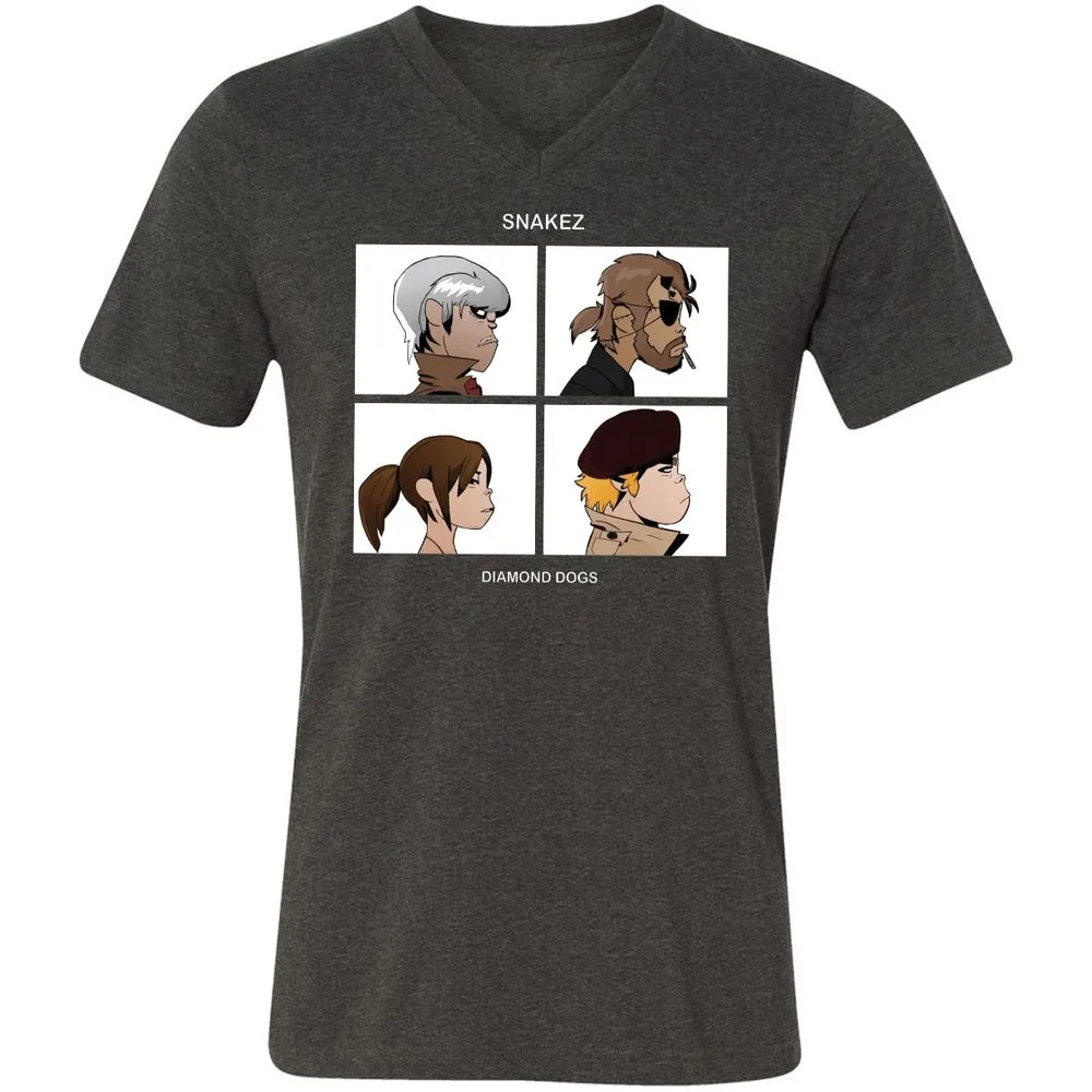 Unisex V-Neck T-Shirt - WNNAP6TC - Dark Grey Heather - 8