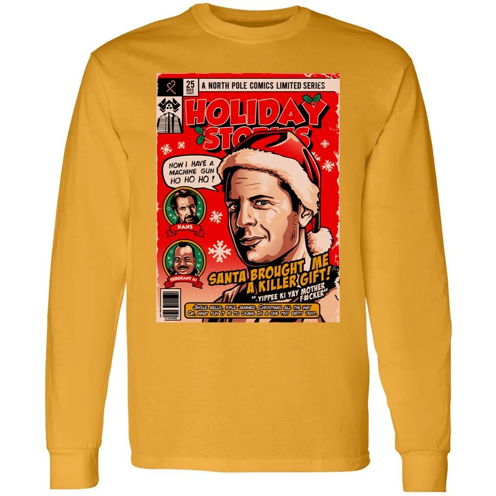 Long Sleeve T-Shirt - W7SXNDXL - Gold - 9