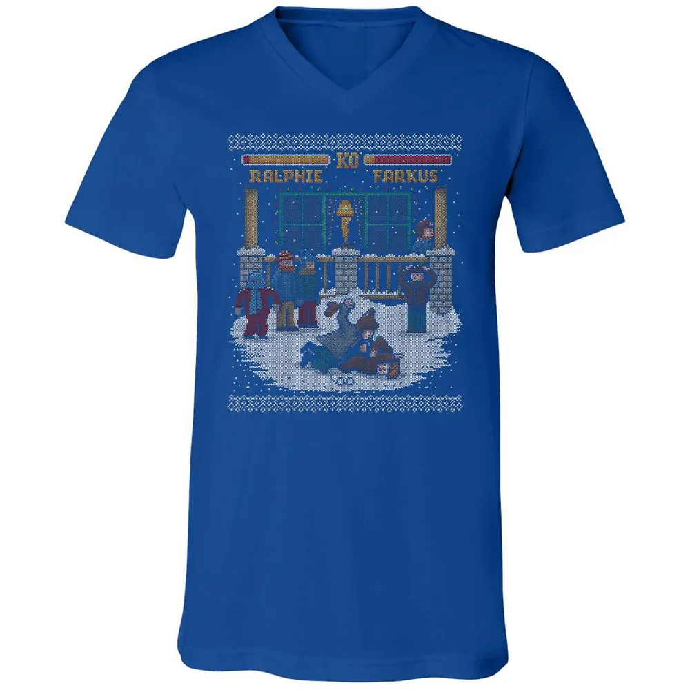 Unisex V-Neck T-Shirt - F73Y6UVA - True Royal - 4