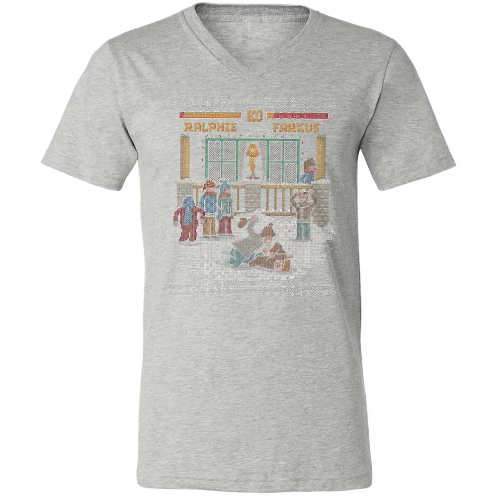 Unisex V-Neck T-Shirt - F73Y6UVA - Athletic Heather - 7