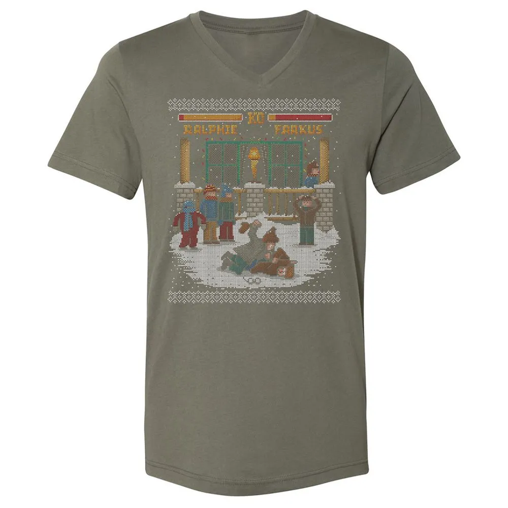 Unisex V-Neck T-Shirt - F73Y6UVA - Military Green - 10