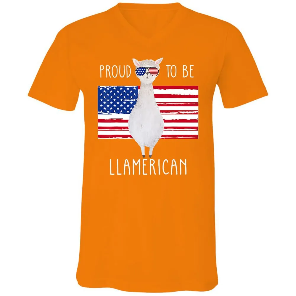 Unisex V-Neck T-Shirt - G7R6SC81 - Orange - 11