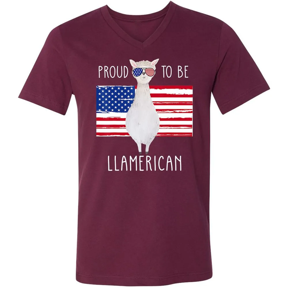 Unisex V-Neck T-Shirt - G7R6SC81 - Maroon - 6