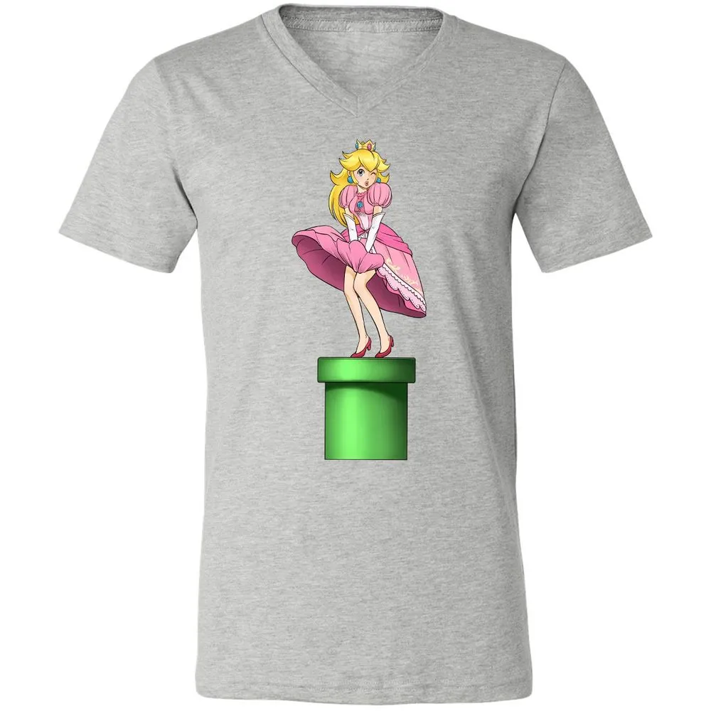 Unisex V-Neck T-Shirt - B6K4W2FP - Athletic Heather - 7