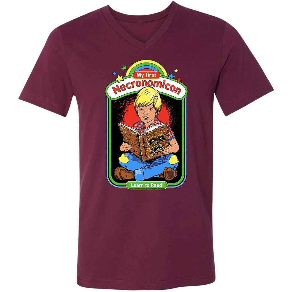 Unisex V-Neck T-Shirt - LMWLH6K8 - Maroon - 6