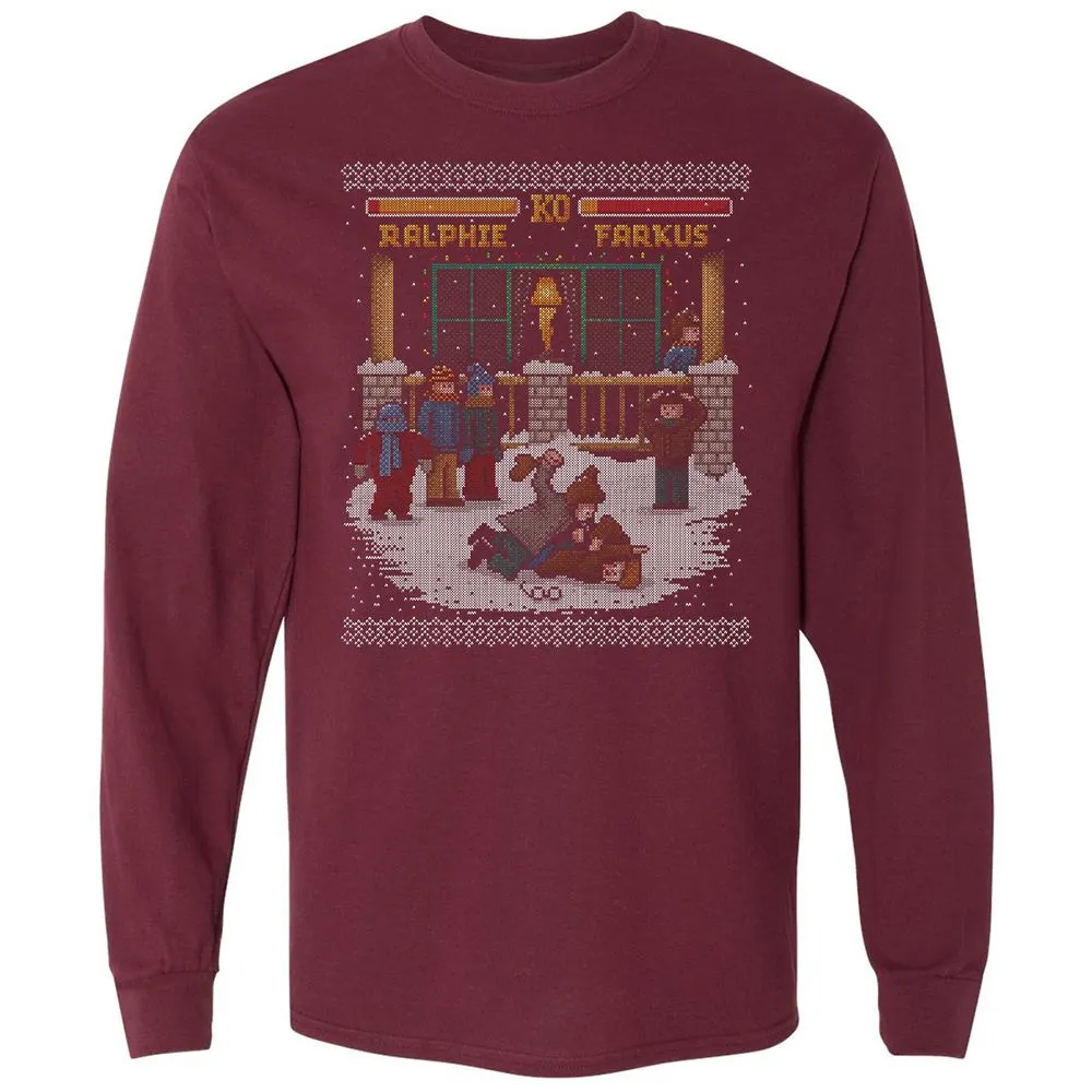 Long Sleeve T-Shirt - 65CGSX9C - Maroon - 11