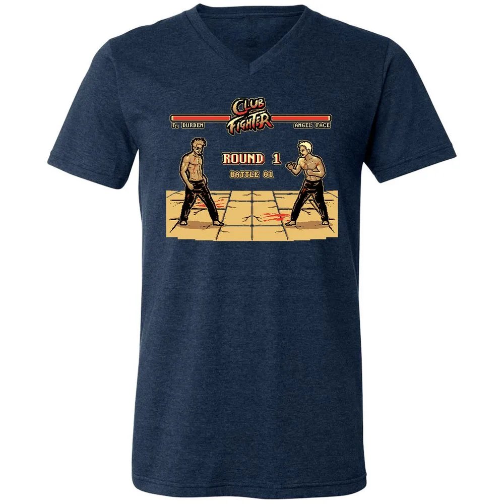 Unisex V-Neck T-Shirt - YW5DZ948 - Heather Navy - 15