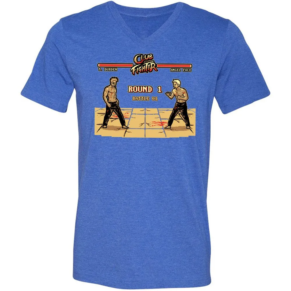 Unisex V-Neck T-Shirt - YW5DZ948 - Heather True Royal - 14