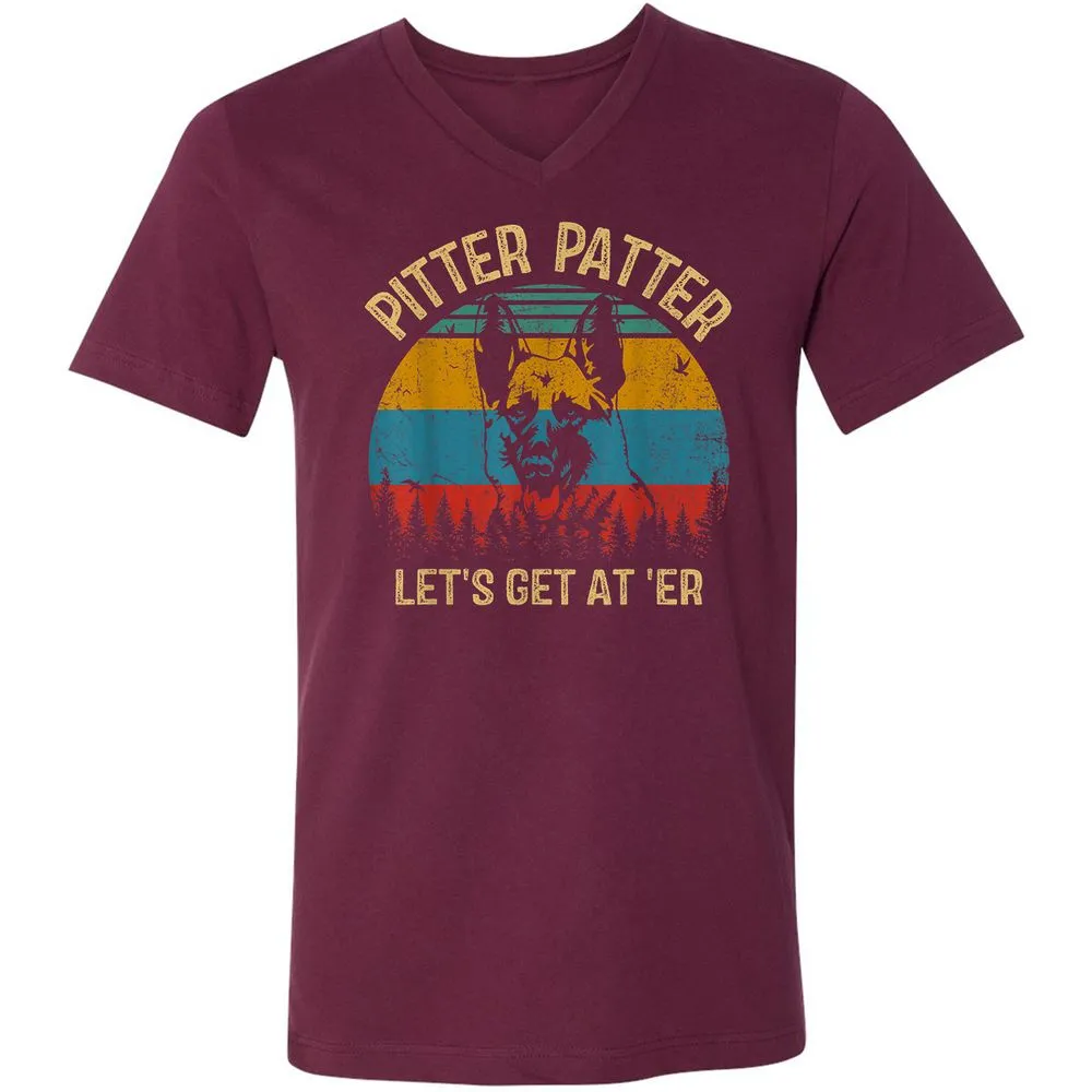 Unisex V-Neck T-Shirt - VYGLN8F2 - Maroon - 6