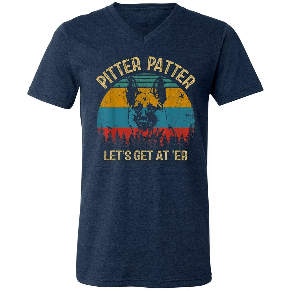 Unisex V-Neck T-Shirt - VYGLN8F2 - Heather Navy - 15