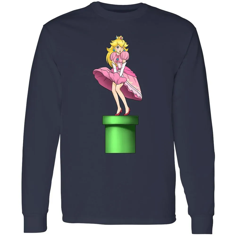 Long Sleeve T-Shirt - 2B43CEQT - Navy - 2