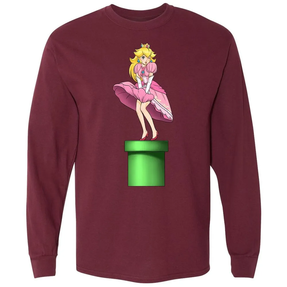 Long Sleeve T-Shirt - 2B43CEQT - Maroon - 11