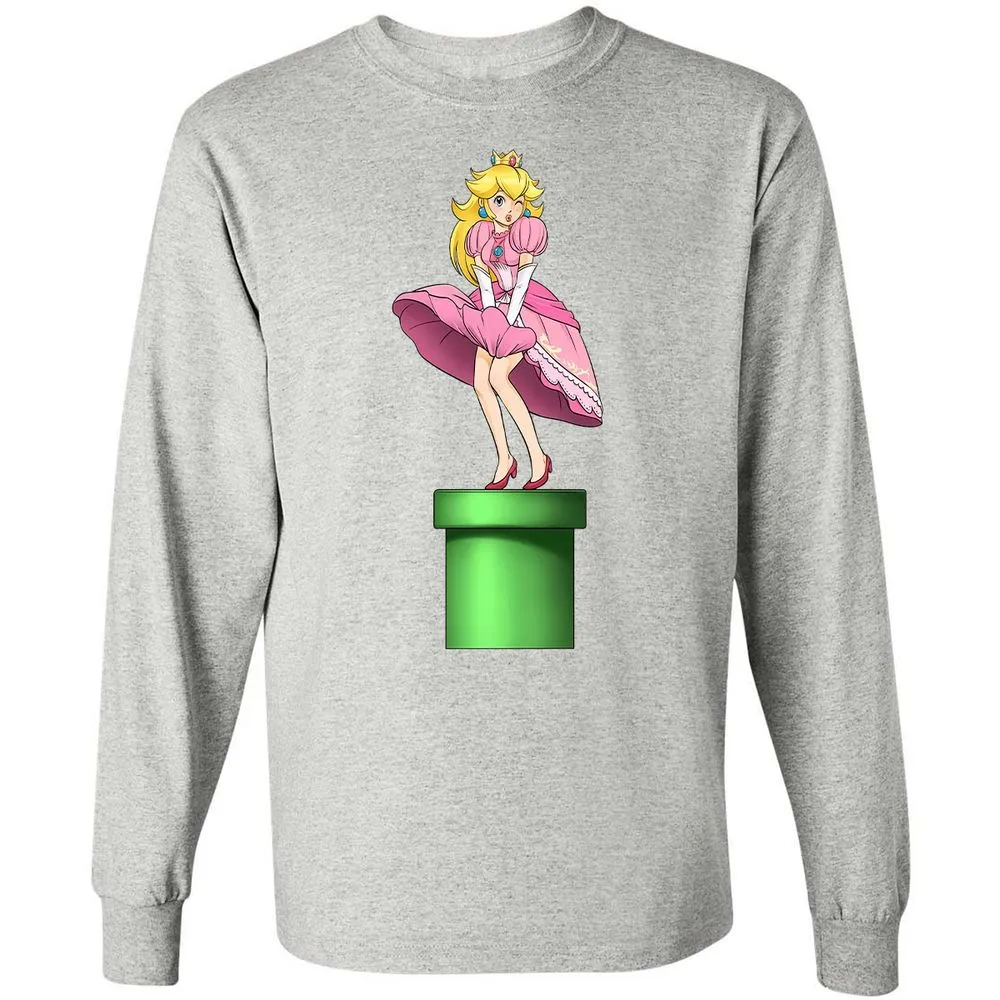 Long Sleeve T-Shirt - 2B43CEQT - Ash - 7