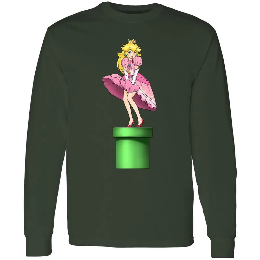 Long Sleeve T-Shirt - 2B43CEQT - Forest Green - 4
