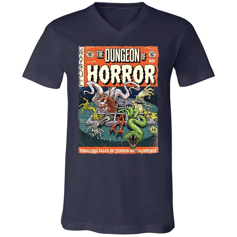 Unisex V-Neck T-Shirt - 1BFDZHPF - Navy - 2