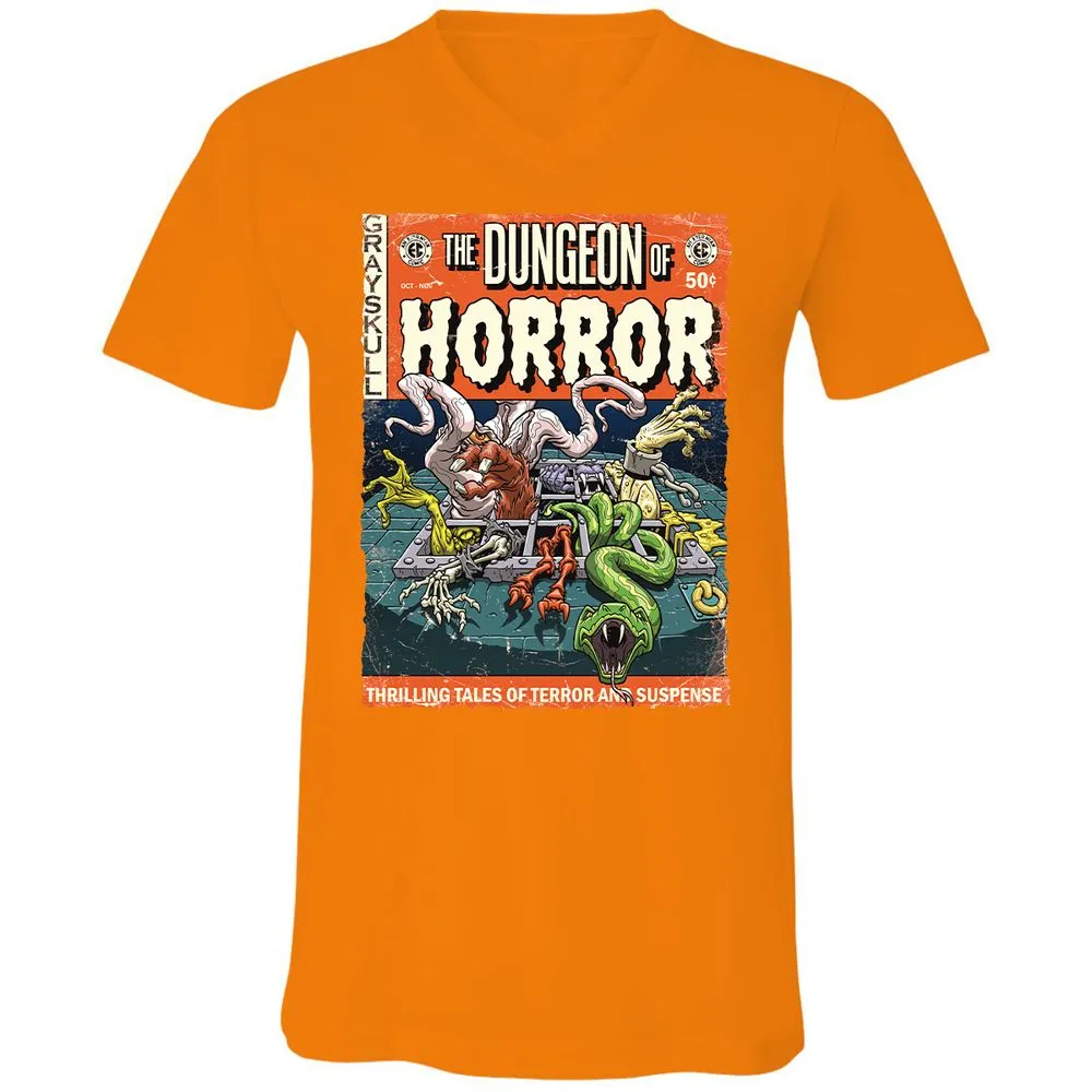 Unisex V-Neck T-Shirt - 1BFDZHPF - Orange - 11